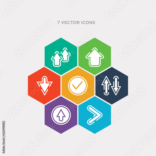 simple set of right button, top button, up and down arrow, round done button icons, contains such as icons bottom arrows, top arrow, top arrows and more. 64x64 pixel perfect. infographics vector