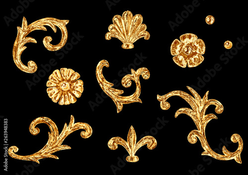 Baroque style elements. Wat...