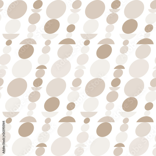 Circle and semicircle abstract vector pattern, geometric background