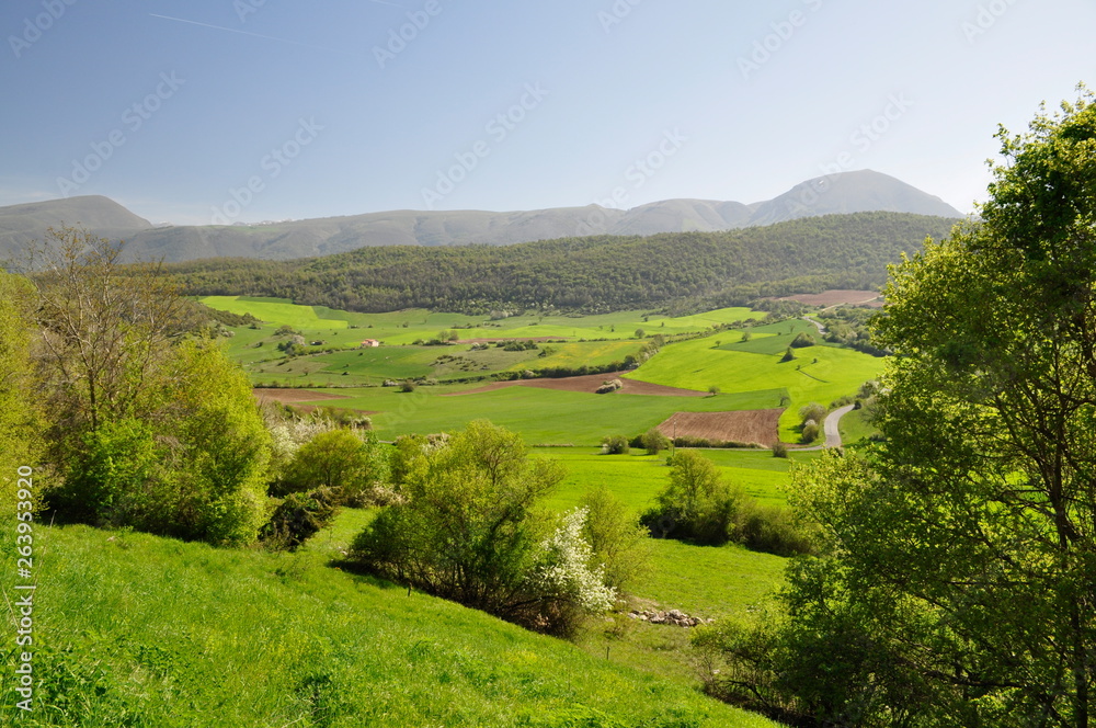 Italy Umbria near countryside Norcia in the open country 