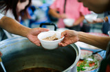 Excellent food of the poor : Concept of the living of the poor : Food donation to relieve hunger