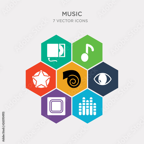 simple set of volume bars, stop square button, eyes, nautilus icons, contains such as icons pentagram, quaver note, cd writer and more. 64x64 pixel perfect. infographics vector