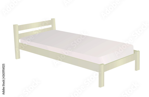 Simple bed. vector illustration