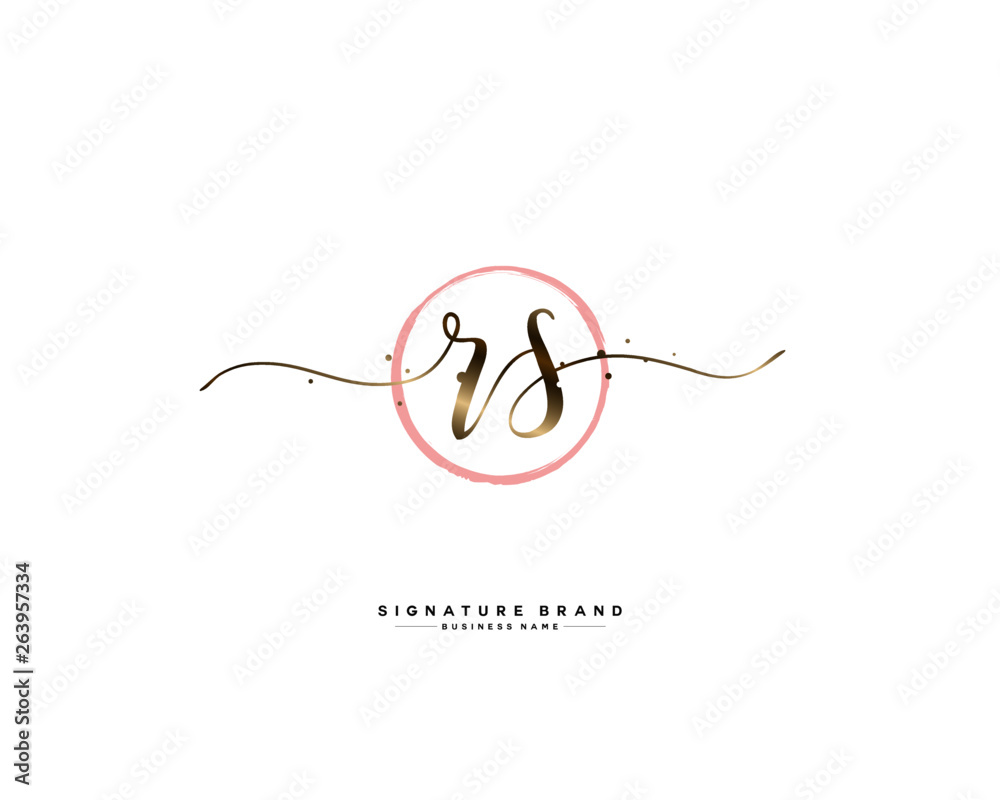 R S RS initial logo handwriting template vector R S RS initial logo handwriting template vector