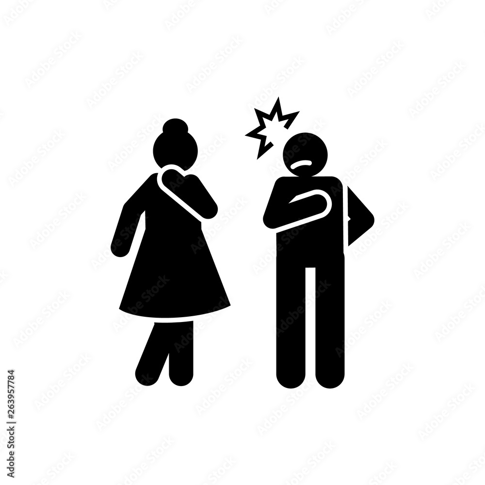 Man, pain, women, angry icon. Element of liver cancer icon. Premium quality graphic design icon. Signs and symbols collection icon for websites, web design