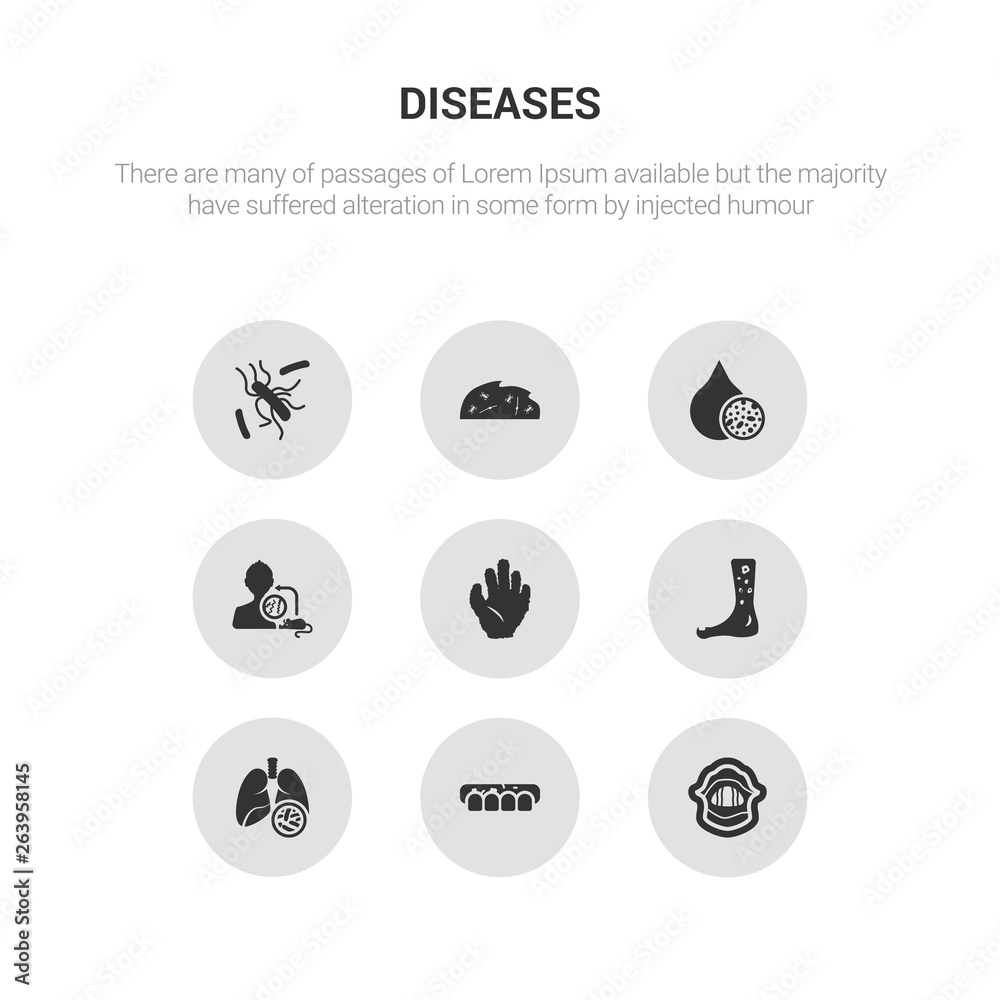 9 round vector icons such as keloids, kidney disease (chronic kidney disease), kidney stone disease, kuru, kwashiorkor contains laryngitis, lead poisoning, legionellosis, leishmaniasis. keloids, 9 round vector icons such as keloids, kidney disease (chronic kidney disease), kidney stone disease, kuru, kwashiorkor contains laryngitis, lead poisoning, legionellosis, leishmaniasis. keloids,