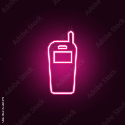 portable radio icon. Elements of Web in neon style icons. Simple icon for websites, web design, mobile app, info graphics
