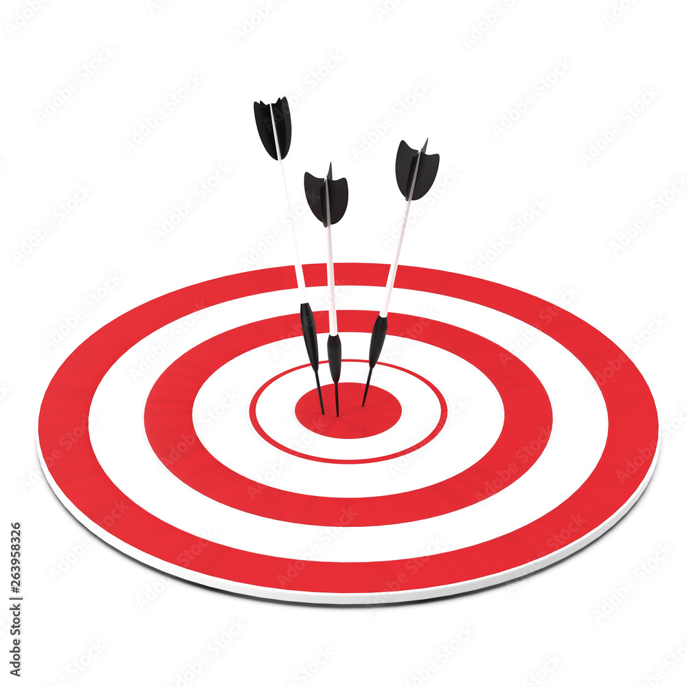 3d rendering of Target icon concept isolated with white 3d rendering of Target icon concept isolated with white