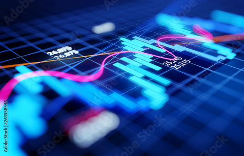 Economy Business and Investment Stock Chart