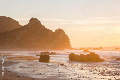 Sunset at Amado Beach; Algarve; Portugal