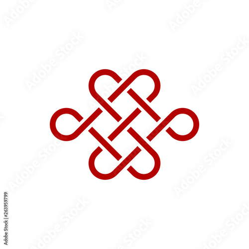 Unique Knot Infinity Icon Logo Design Template for business health company decoration with modern high end look