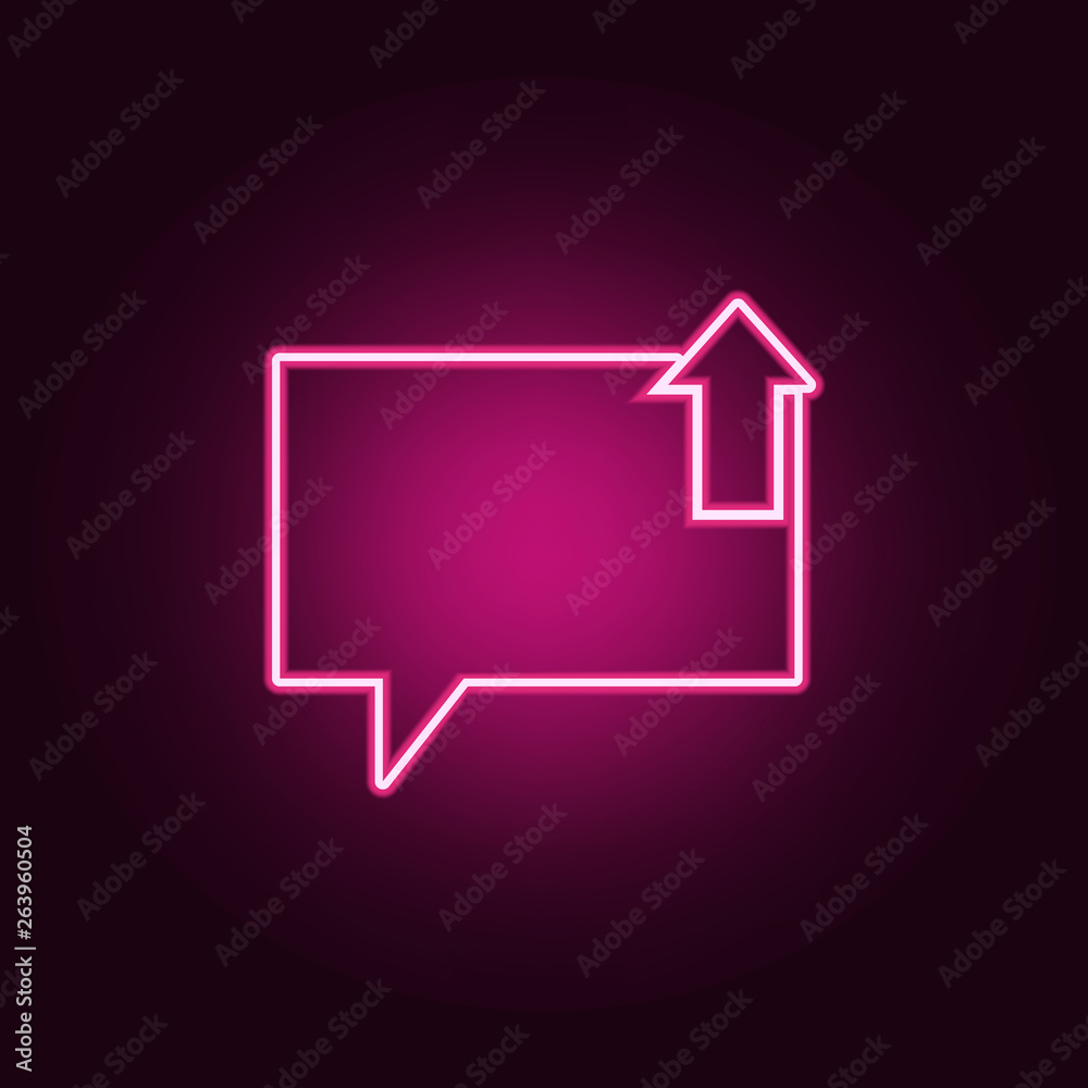 bubbles communicating with the arrow to the top icon. Elements of Web in neon style icons. Simple icon for websites, web design, mobile app, info graphics bubbles communicating with the arrow to the top icon. Elements of Web in neon style icons. Simple icon for websites, web design, mobile app, info graphics