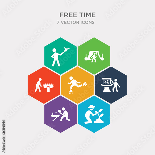 simple set of gardening, table tennis, fish tank, roller icons, contains such as icons table football, camping, origami and more. 64x64 pixel perfect. infographics vector