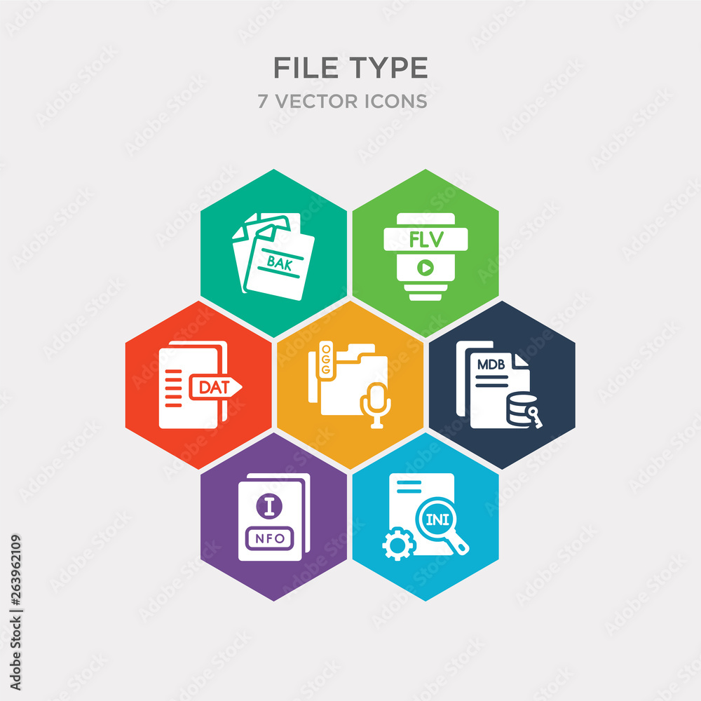 simple set of ini, nfo, mdb, ogg icons, contains such as icons dat, flv, bak and more. 64x64 pixel perfect. infographics vector simple set of ini, nfo, mdb, ogg icons, contains such as icons dat, flv, bak and more. 64x64 pixel perfect. infographics vector