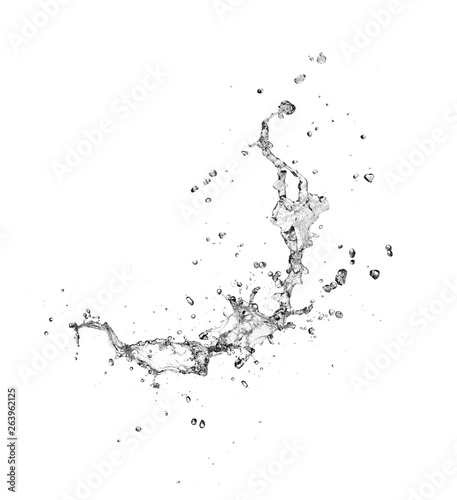 water Splash isolated on white.
