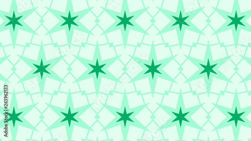 Green Seamless Stars Pattern Background Design