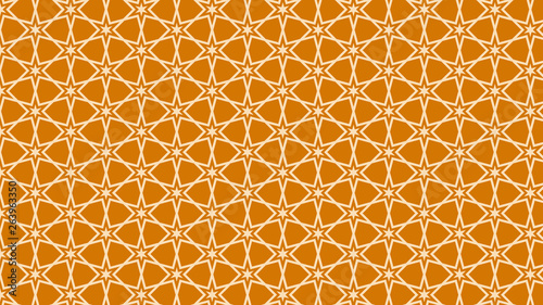 Orange Seamless Star Pattern Background Design