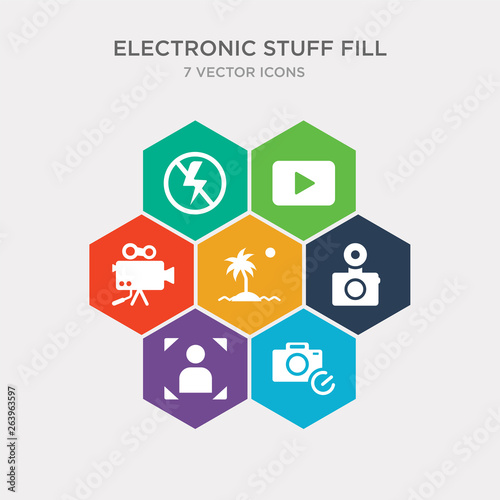 simple set of camera timer, portrait, old camera, scenic icons, contains such as icons old video camera, video file list, flash off and more. 64x64 pixel perfect. infographics vector
