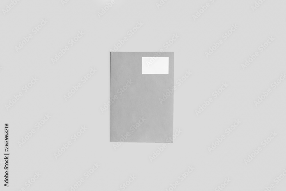 Blank envelopes , isolated on white with soft shadows. Front and back