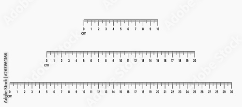 Ruler scale set vector illustration photo