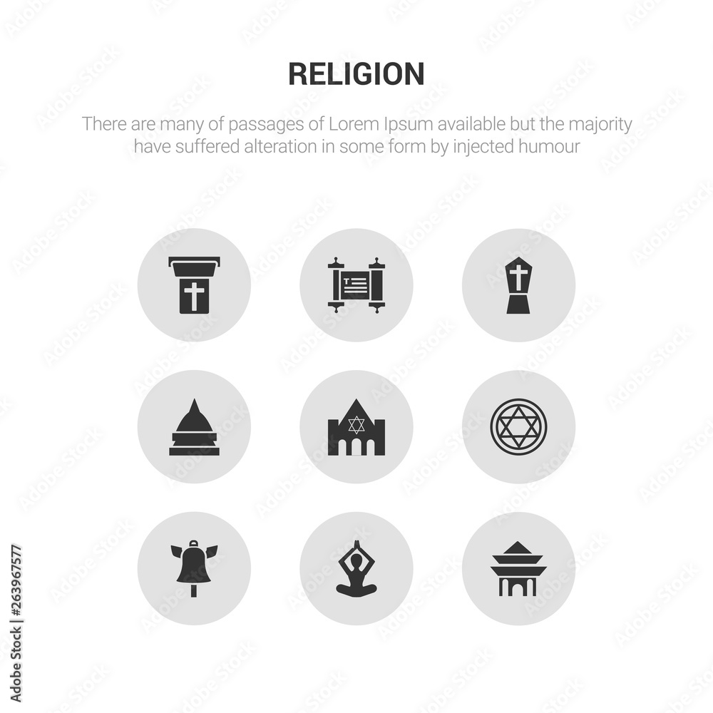 9 round vector icons such as shrine, spiritual, standing bell, star of david, synagogue contains temple, tombstone, torah, tribune. shrine, spiritual, icon3_, gray religion icons 9 round vector icons such as shrine, spiritual, standing bell, star of david, synagogue contains temple, tombstone, torah, tribune. shrine, spiritual, icon3_, gray religion icons