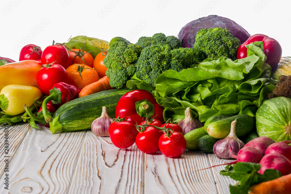 set of various vegetables on the table for cooking set of various vegetables on the table for cooking
