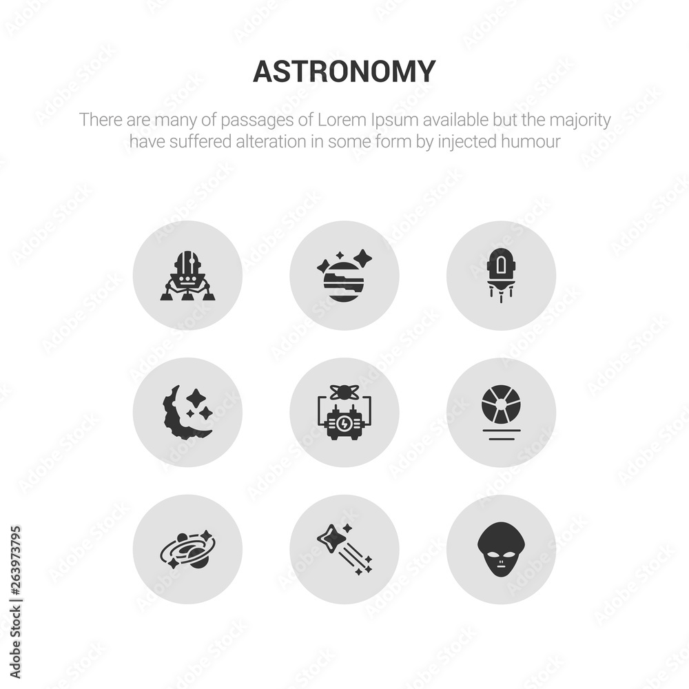 9 round vector icons such as extraterrestrial, falling star, galaxy, gamma ray, generator contains half moon, jet pack, jupiter, lander. extraterrestrial, falling star, icon3_, gray astronomy icons 9 round vector icons such as extraterrestrial, falling star, galaxy, gamma ray, generator contains half moon, jet pack, jupiter, lander. extraterrestrial, falling star, icon3_, gray astronomy icons