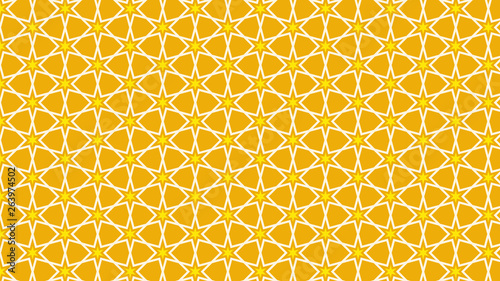 Yellow Seamless Star Background Pattern