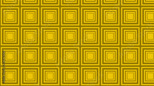 Yellow Seamless Concentric Squares Background Pattern
