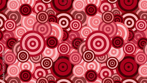 Red Overlapping Concentric Circles Pattern Background Vector