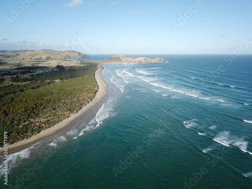 Wallpaper Mural Surat Bay coast and estuary aerial view, Catlins, New Zealand Torontodigital.ca