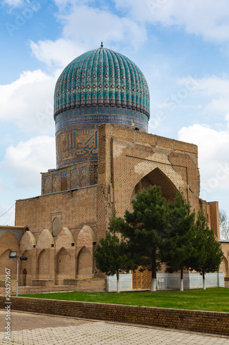 Amazing oriental architecture of the ancient city of Samarkand, Uzbekistan