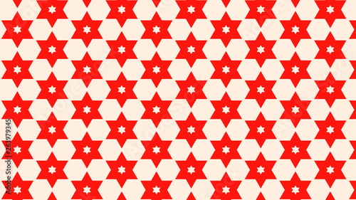 Red Seamless Star Pattern Background