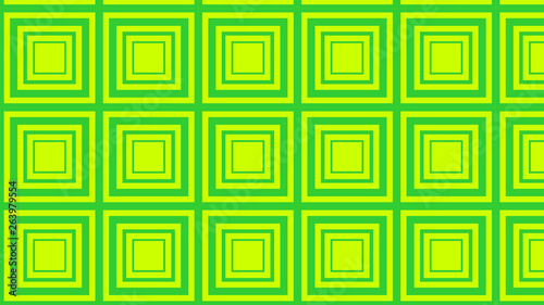 Green and Yellow Concentric Squares Background Pattern