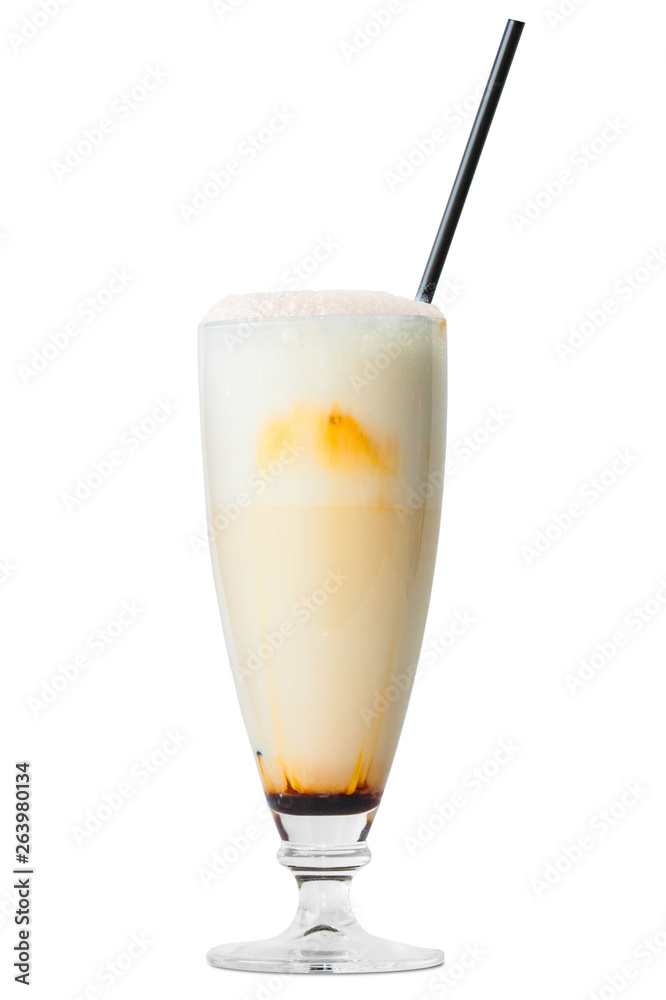 Vanilla milkshake isolated on white background Vanilla milkshake isolated on white background