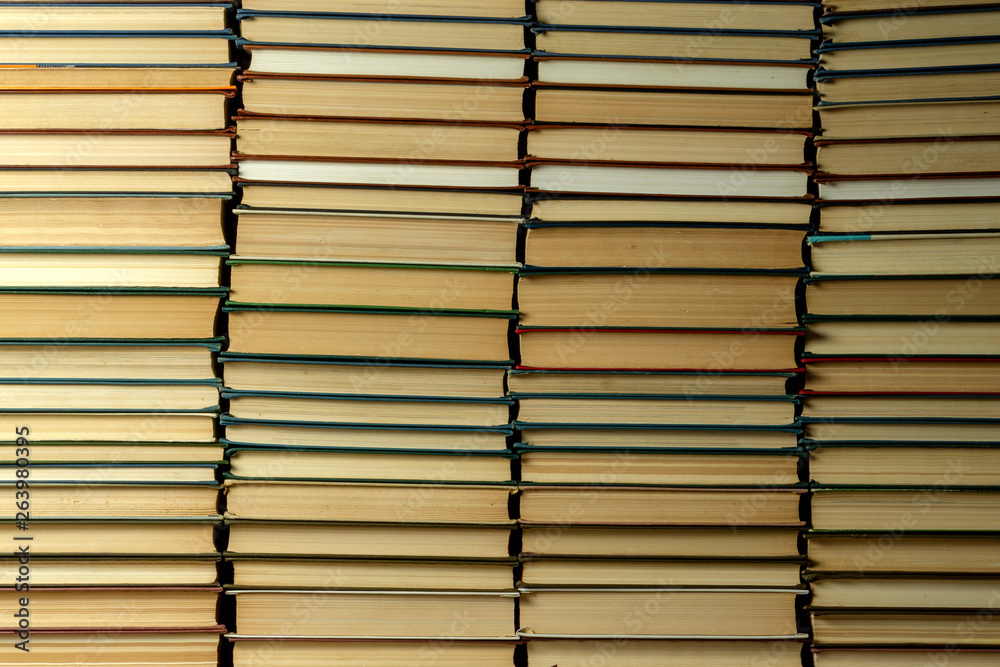 Wall of old hardcover books. Copy space Wall of old hardcover books. Copy space