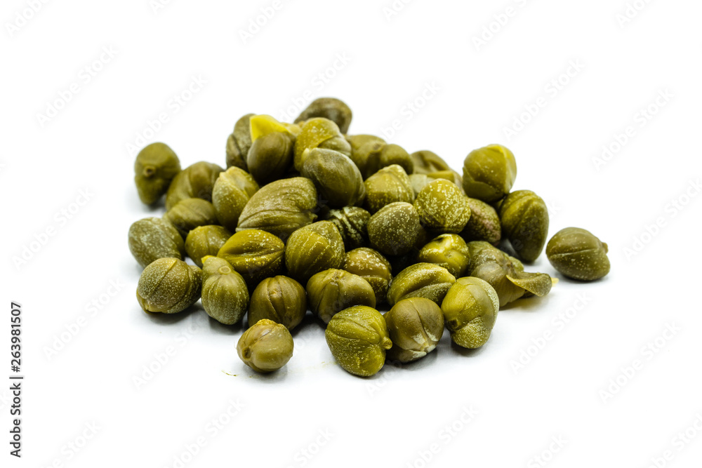 capers isolated on white background capers isolated on white background