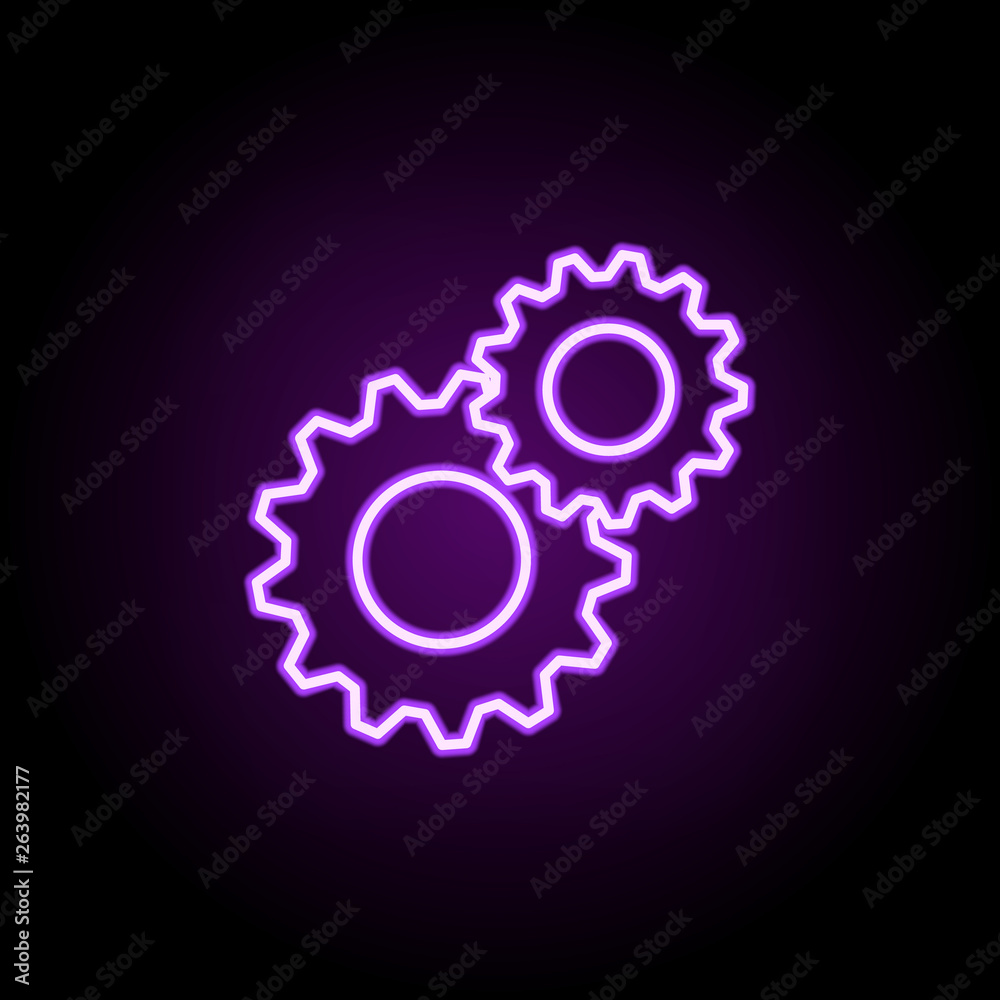 gear neon icon. Elements of business set. Simple icon for websites, web design, mobile app, info graphics gear neon icon. Elements of business set. Simple icon for websites, web design, mobile app, info graphics