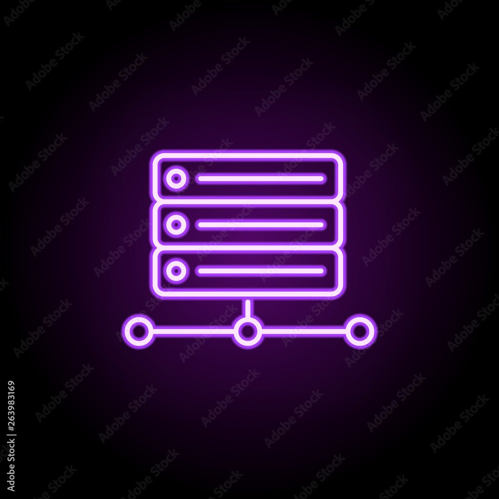 server neon icon. Elements of business set. Simple icon for websites, web design, mobile app, info graphics server neon icon. Elements of business set. Simple icon for websites, web design, mobile app, info graphics
