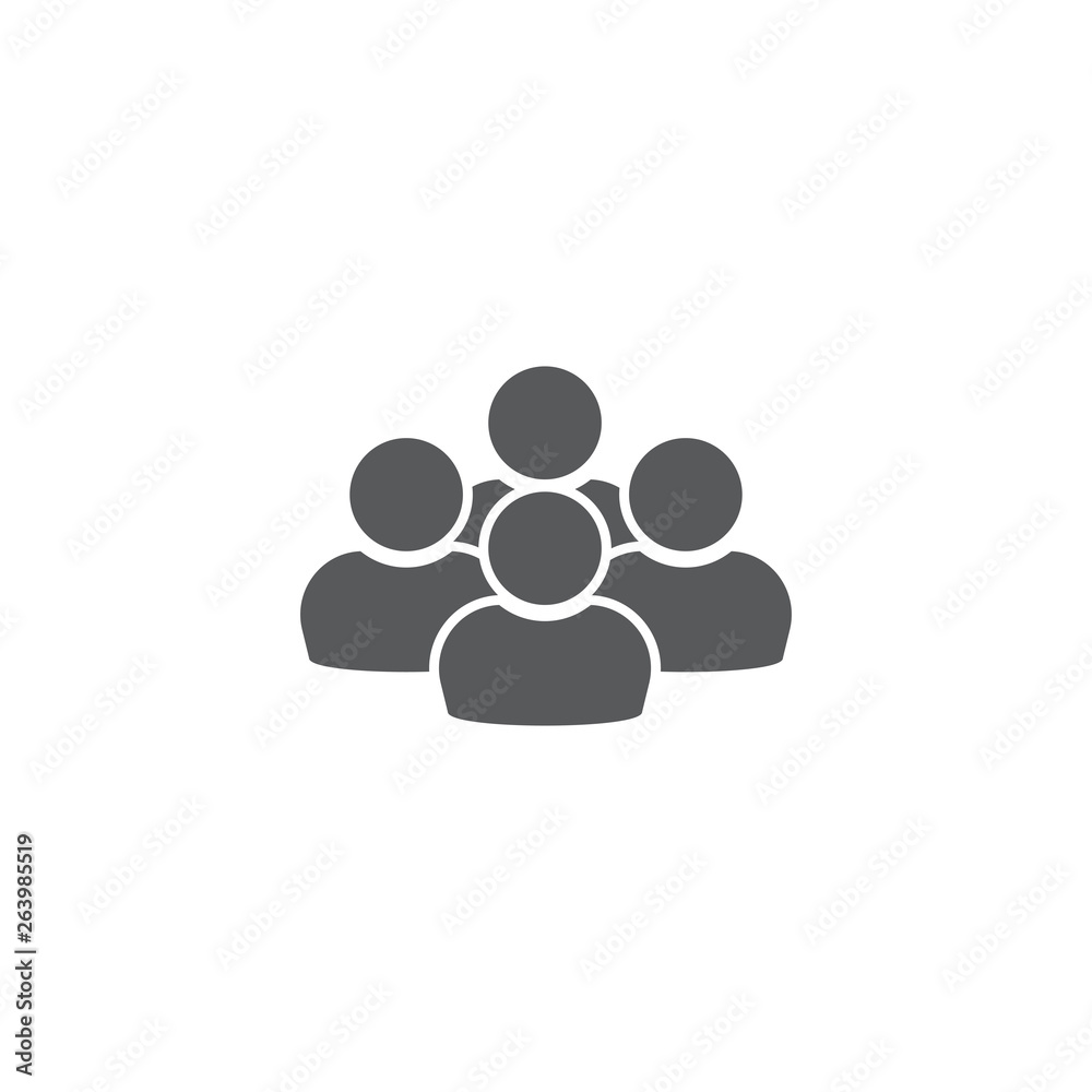 People, group or team vector icon isolated on white People, group or team vector icon isolated on white