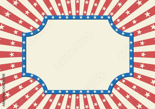 old-fashioned background with star pattern and decorative frame