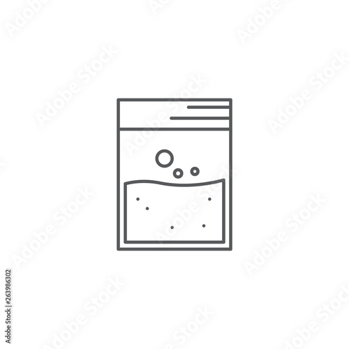 set of cocaine packet vector icon isolated on white background