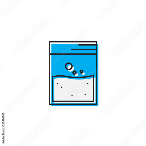 set of cocaine packet vector icon isolated on white background