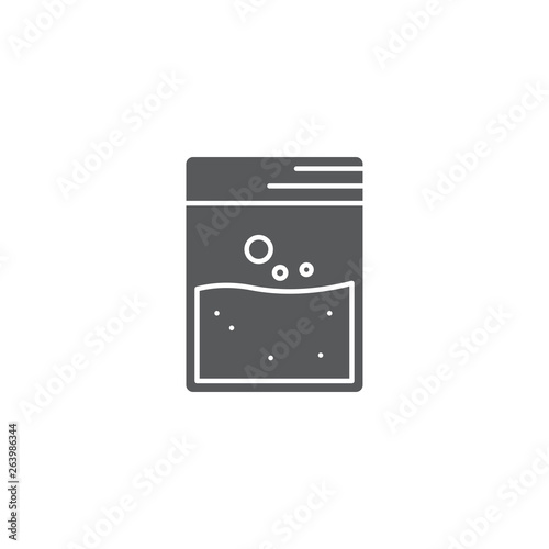 set of cocaine packet vector icon isolated on white background
