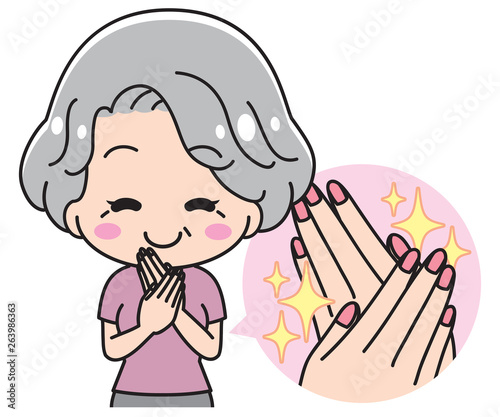 Nail Care Senior Woman