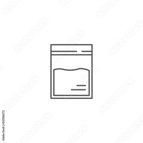 set of cocaine packet vector icon isolated on white background