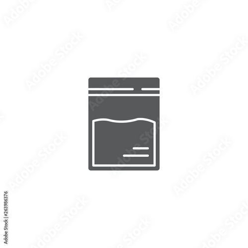 set of cocaine packet vector icon isolated on white background