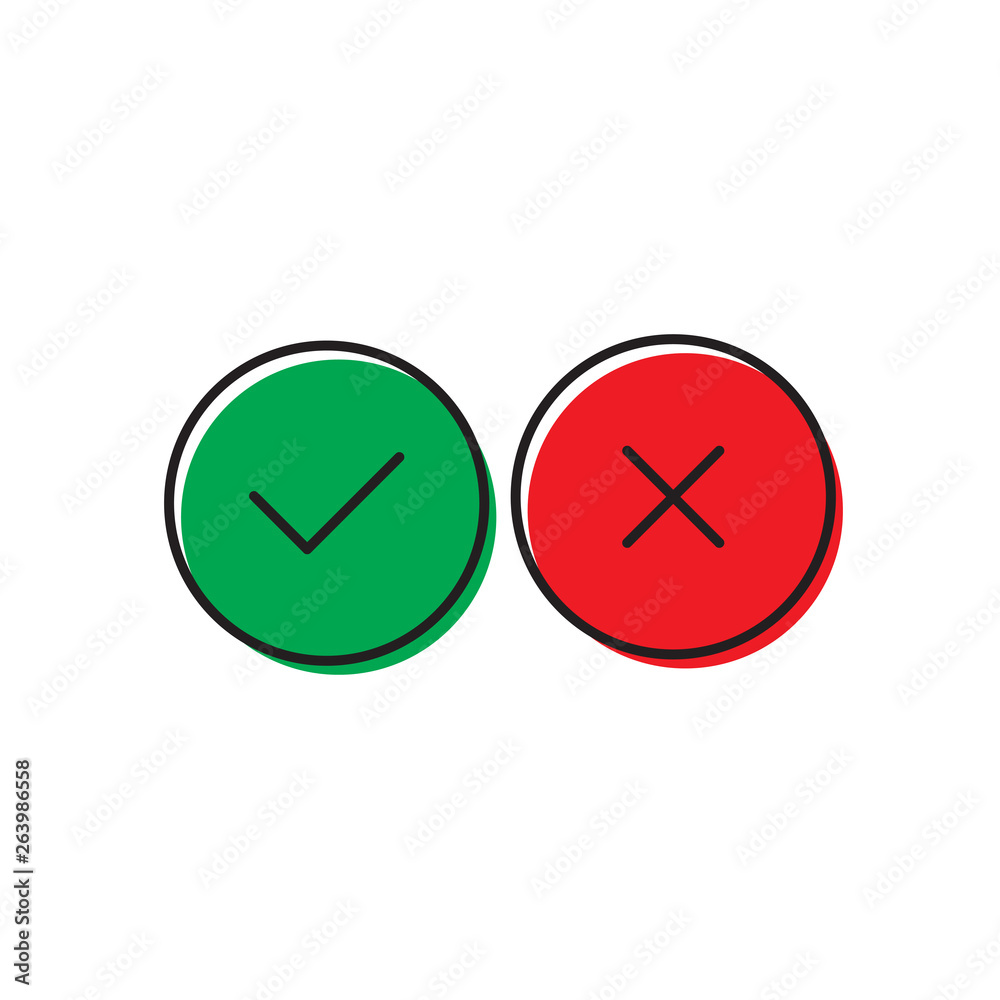 Check box line icons set isolated on white background Check box line icons set isolated on white background