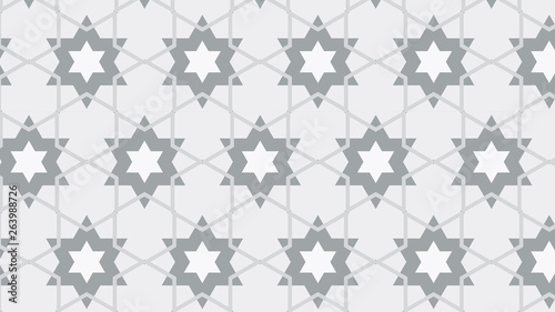 White Seamless Stars Pattern Background