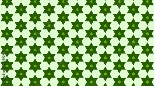 Green Seamless Star Background Pattern Image